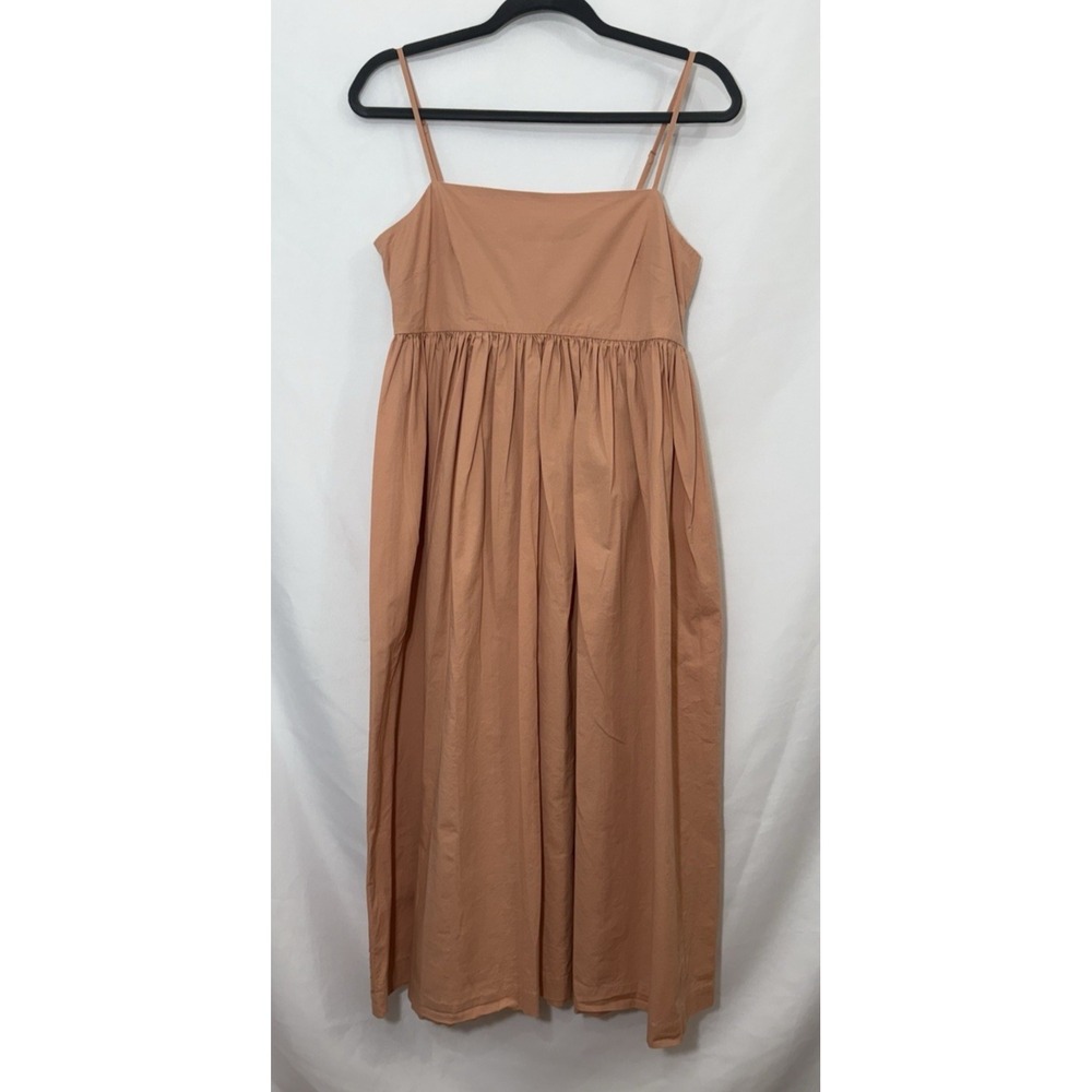 Nordstrom Peach Empire Waist Fit & Flare Midi Dress Womens Size S